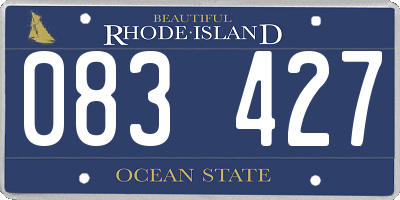 RI license plate 083427