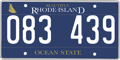 RI license plate 083439