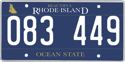 RI license plate 083449