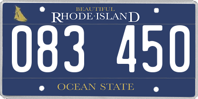 RI license plate 083450