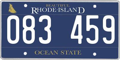 RI license plate 083459