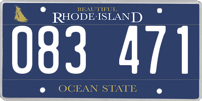 RI license plate 083471
