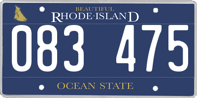 RI license plate 083475