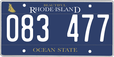RI license plate 083477