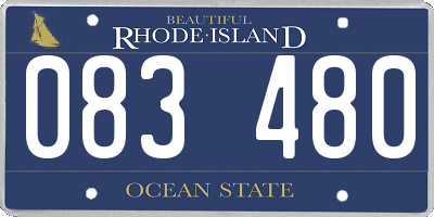 RI license plate 083480