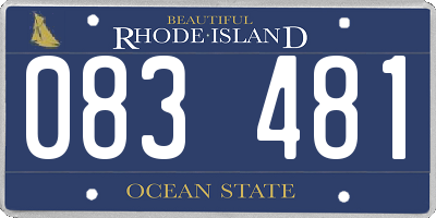 RI license plate 083481