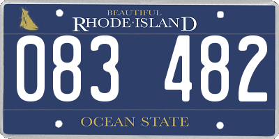 RI license plate 083482