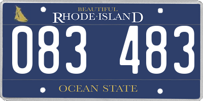 RI license plate 083483