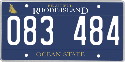 RI license plate 083484