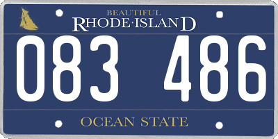 RI license plate 083486