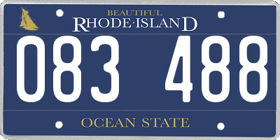 RI license plate 083488
