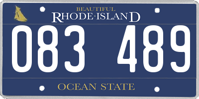 RI license plate 083489