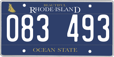 RI license plate 083493