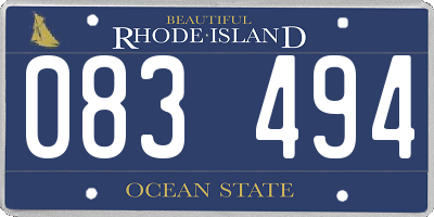 RI license plate 083494