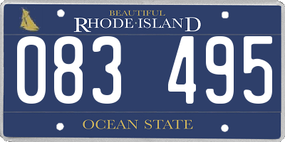 RI license plate 083495