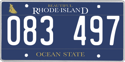RI license plate 083497