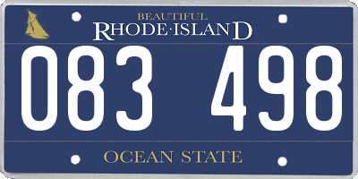 RI license plate 083498