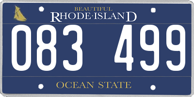 RI license plate 083499