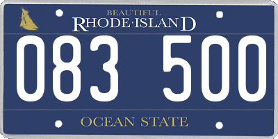 RI license plate 083500