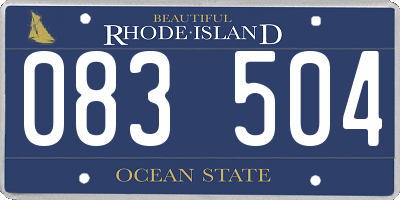RI license plate 083504