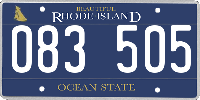RI license plate 083505