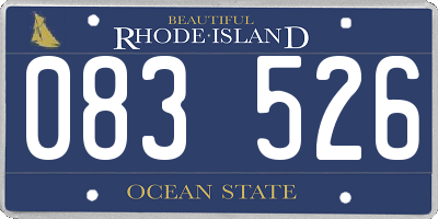 RI license plate 083526
