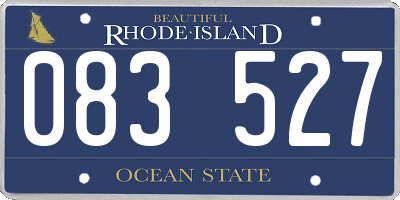 RI license plate 083527