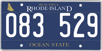 RI license plate 083529