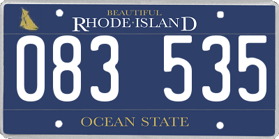 RI license plate 083535