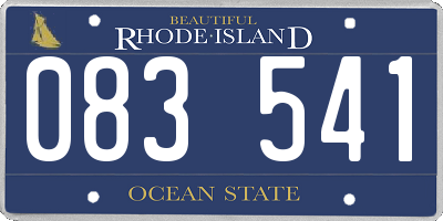 RI license plate 083541