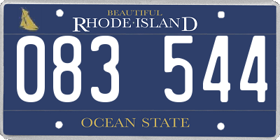 RI license plate 083544