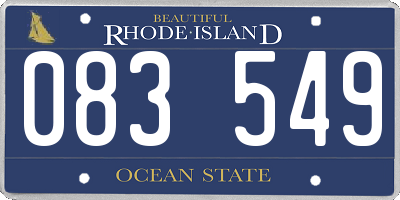 RI license plate 083549