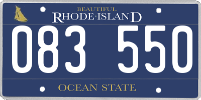 RI license plate 083550