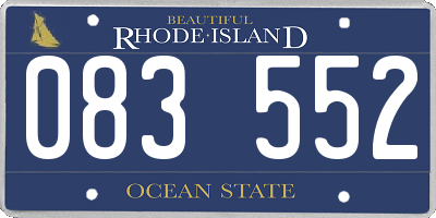 RI license plate 083552