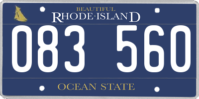 RI license plate 083560