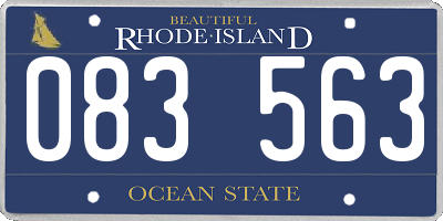 RI license plate 083563