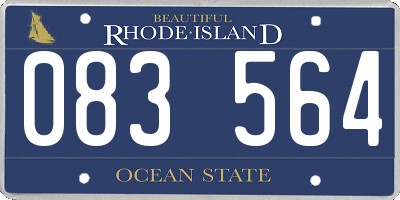 RI license plate 083564