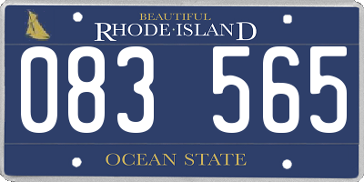 RI license plate 083565