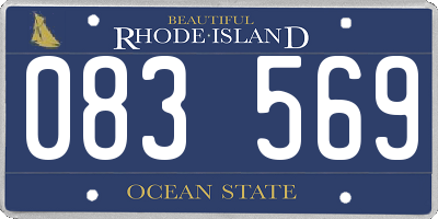 RI license plate 083569