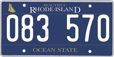 RI license plate 083570