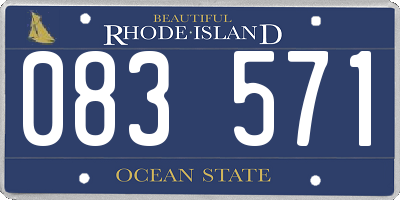 RI license plate 083571