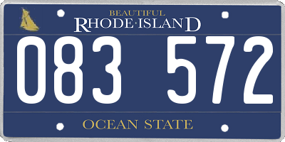 RI license plate 083572