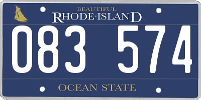 RI license plate 083574