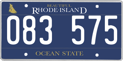 RI license plate 083575