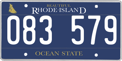 RI license plate 083579