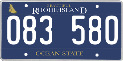 RI license plate 083580