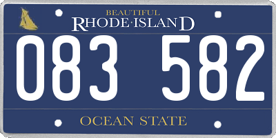 RI license plate 083582