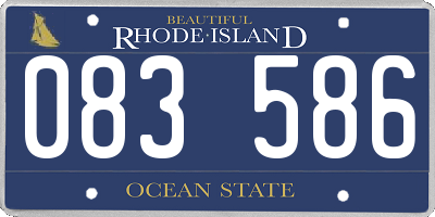 RI license plate 083586