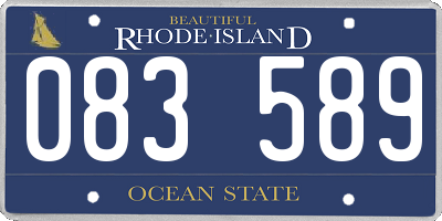 RI license plate 083589