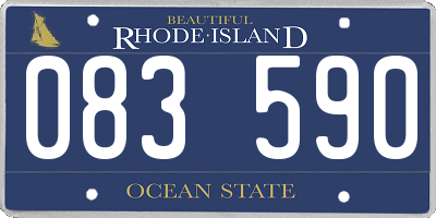 RI license plate 083590